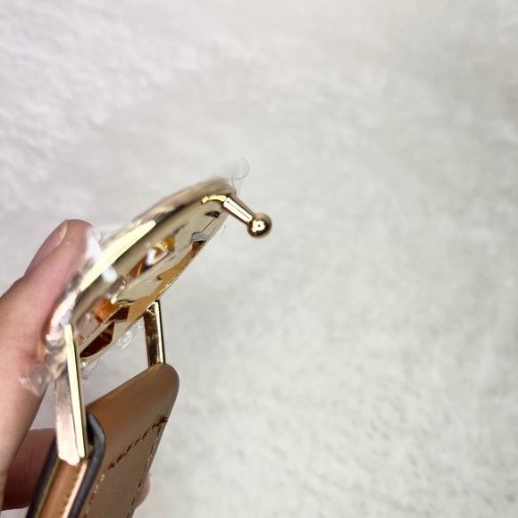 NWT Michael Kors brown MK belt. Monogram print throughout. Medium. - Picture 7 of 12